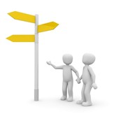 Cartoon signpost